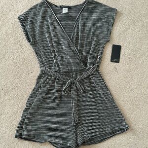Black & White Caution to the Wind Romper